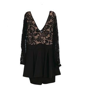Fashion nova lace spandex romper